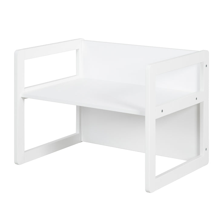 Grupo de asientos 3en1- Taburete y mesa reversibles - Blanco