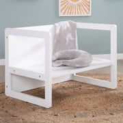 Ensemble de sièges pour enfants 3in1- Tabouret & table réversible - Blanc