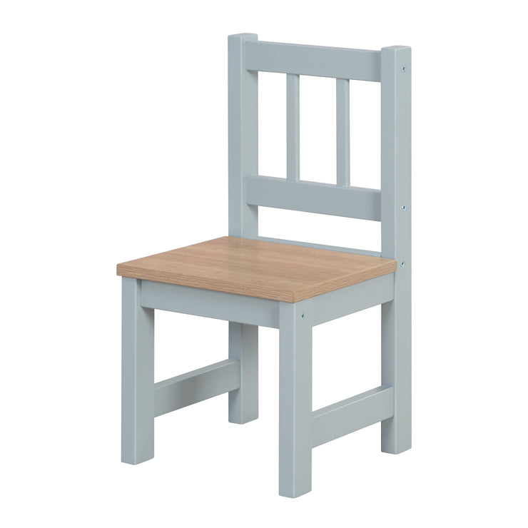 Groupe de sièges pour enfants 'Woody' - 2 chaises et 1 table - Taupe peint - décor en bois