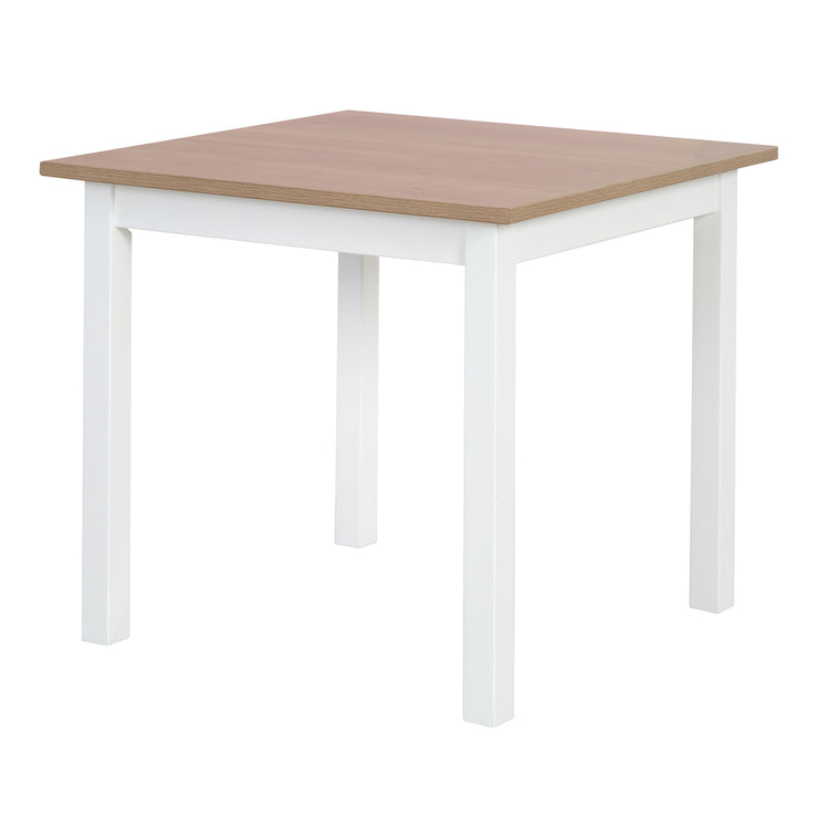 Ensemble de sièges pour enfants "Woody" - 2 Chaises & 1 Table - Laqué blanc - Décor bois