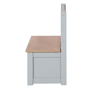 Kindertruhenbank 'Woody' - Spielzeugtruhe in Holz natur/taupe - inkl. Deckelbremse