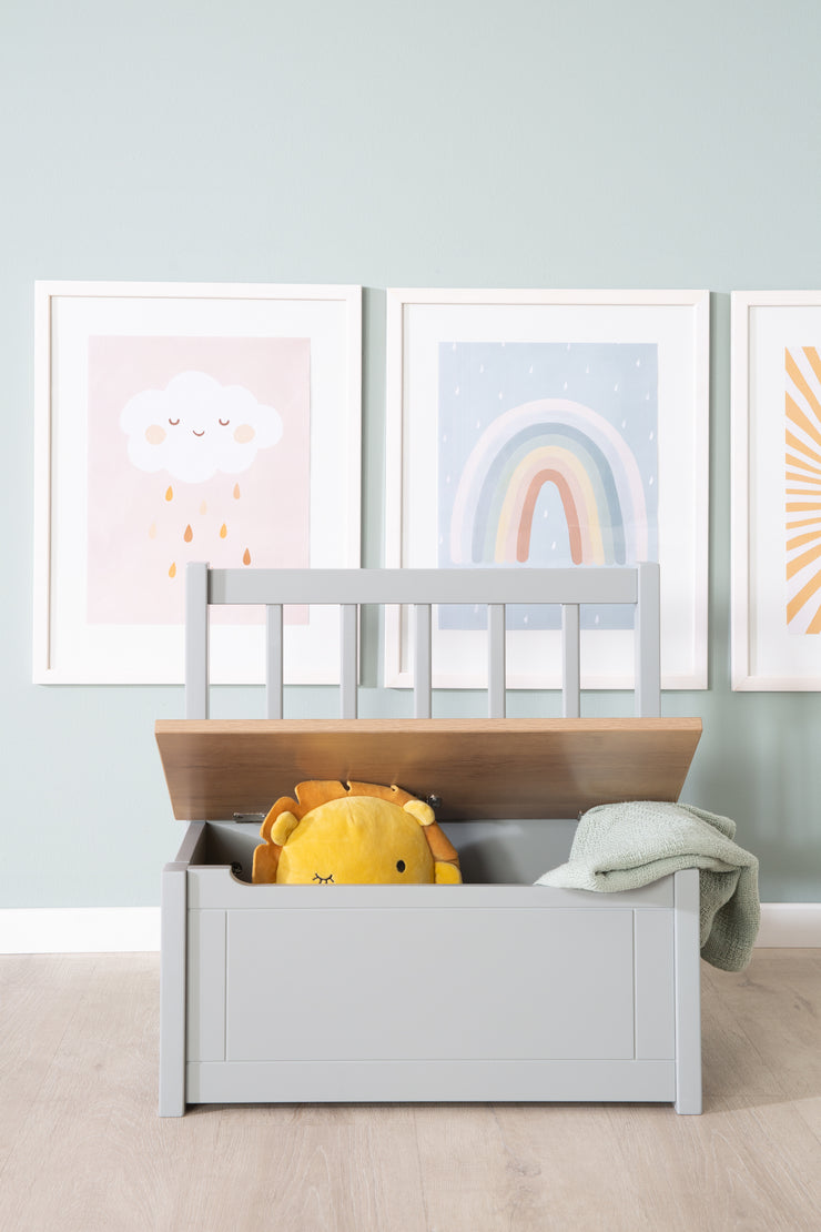 Un coffre à jouets stylé pour la chambre des kids