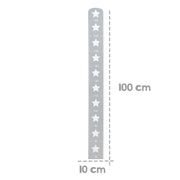 Vara de medir 'Little Stars' con motivo de estrella, escala hasta 160 cm, vara de medir de madera, gris