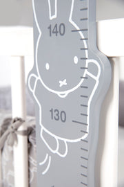 Growth ruler 'miffy®', printed, scale from 70 cm to 150 cm for children, white/grey