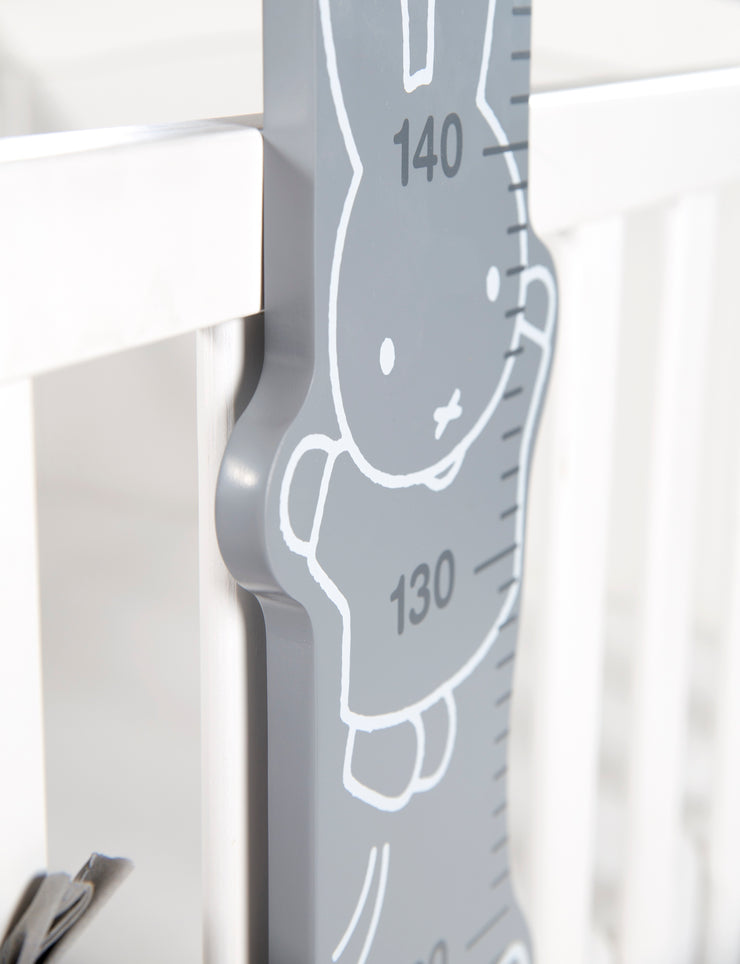 Metro "miffy®", stampato, scala da 70 cm a 150 cm per bambini, bianco / grigio