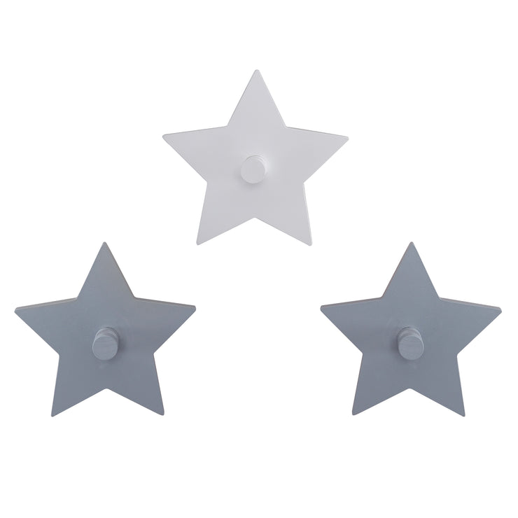 Gancho de pared 'Little Stars' con motivo de estrella, perchero y decoración para habitaciones de bebés y niños