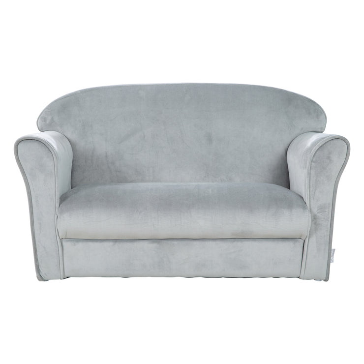 Canapé enfant "Lil Sofa" avec accoudoirs, confortable, recouvert de velours gris