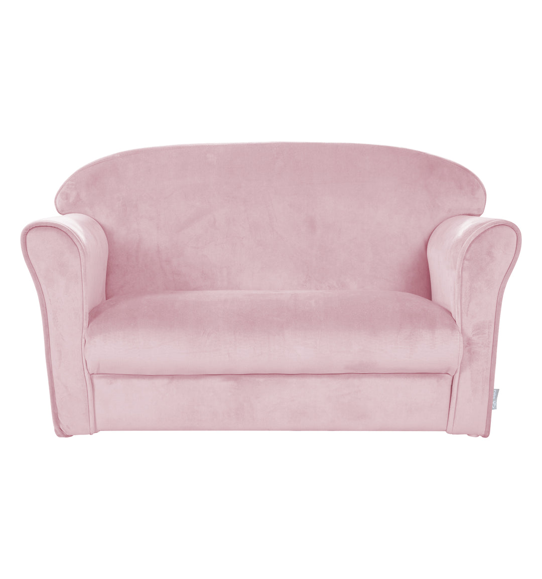Divano per bambini 'Lil Sofa' con braccioli - Comodo divanetto - Rivestito in velluto rosa