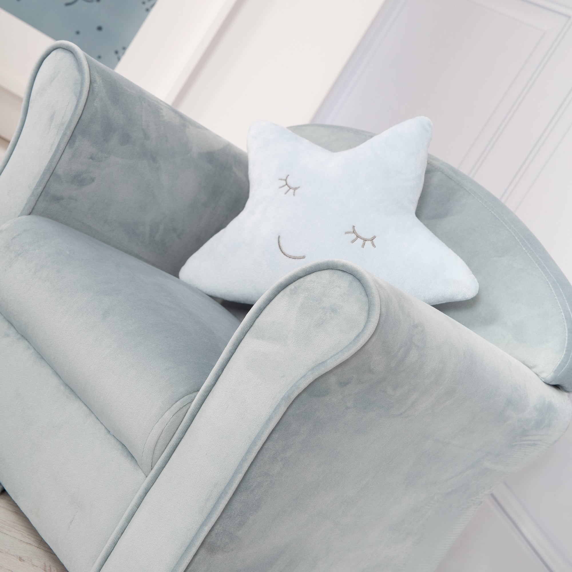 Poltroncina Per Bambini A Tema Pompiere | Mini Sedia Singola Morbida E Sicura | Arredo Cameretta Con Rivestimento Lavabile
