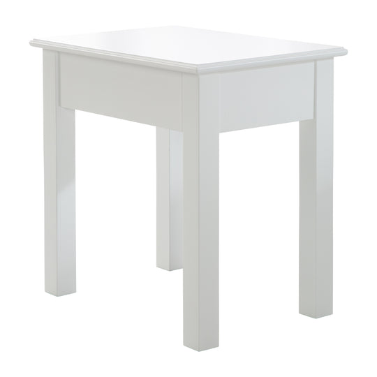 Table de maquillage et de coiffure pour enfants, avec miroir et tabouret de maquillage, blanc peint
