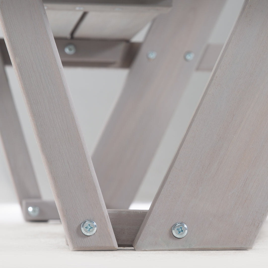 Conjunto de asientos para niños 'Outdoor+', con respaldo 'Para 4', resistente a la intemperie de madera maciza, gris