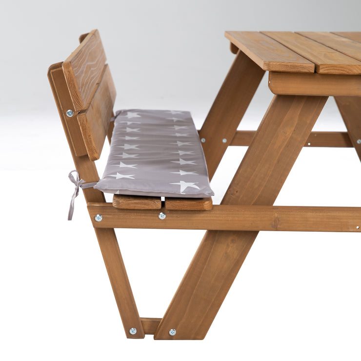 Dinette per  bambini "Outdoor +", 2 sedie per bambini e 1 tavolo, set in legno, laccato grigio