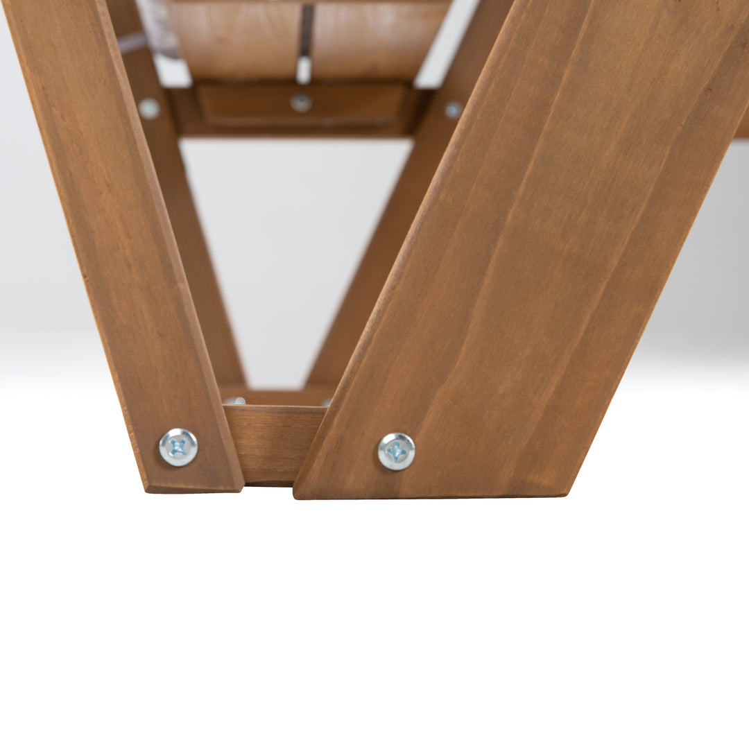 Conjunto de asientos para niños 'Outdoor+', con 2 bancos, 1 mesa 'Para 4', de madera maciza, resistente a la intemperie