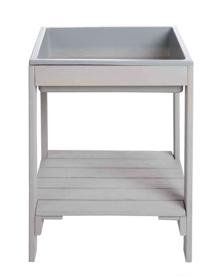 Outdoor+ Spieltisch 'Tiny', wetterfester Massivholz, Sand- & Matschtisch, grau lasiert