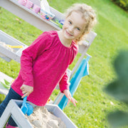 Outdoor+ Spieltisch 'Tiny', wetterfester Massivholz, Sand- & Matschtisch, grau lasiert