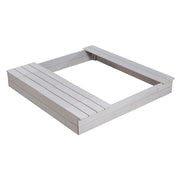 Sand Box 'Outdoor +' avec 2 plateaux de jeu, sable en bois en bois massif résistant aux intempéries, vitrage gris