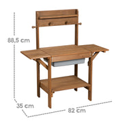 Cucina esterna "Midi" - cucina per bambini per acqua e sabbia, legno massiccio teak