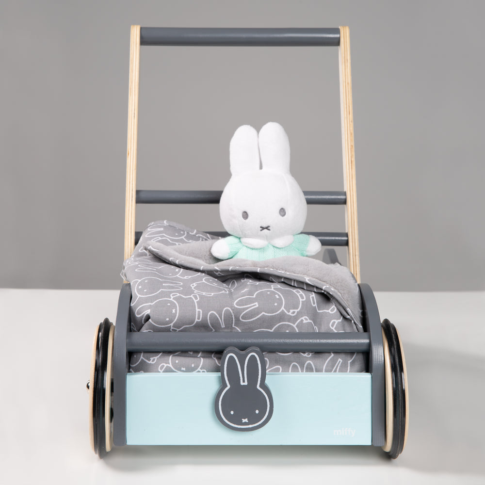 Carrello primi passi 'miffy®', con freno, utilizzabile come passeggino per bambole