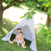 Juega tienda 'Little Stars', floor pad y bolso, Wigwam para guardería y al aire libre