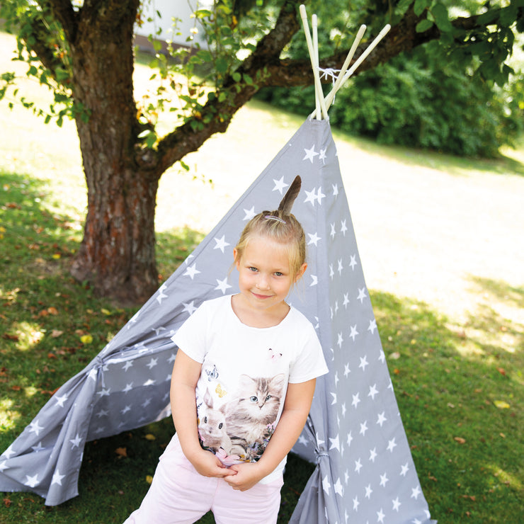 Play tent 'Little Stars', floor mat & carrier bag, wigwam for children's rooms & outdoors