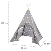 Jouez à la tente «petites étoiles», tampon de sol et sac de transport, wigwam pour la chambre pour enfants et extérieur