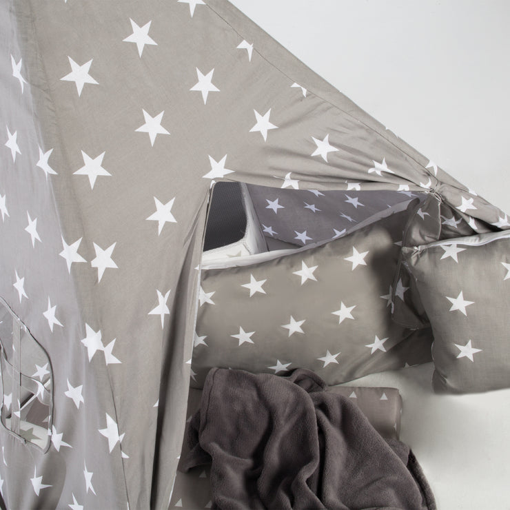 Jouez à la tente «petites étoiles», tampon de sol et sac de transport, wigwam pour la chambre pour enfants et extérieur