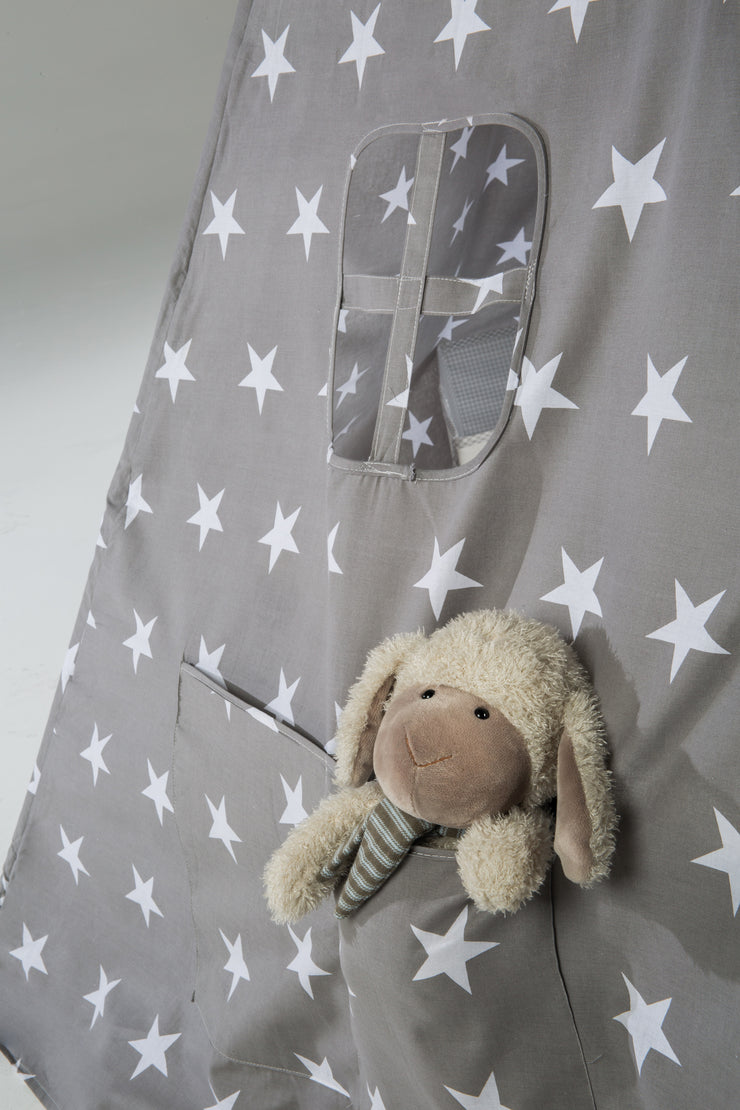 Jouez à la tente «petites étoiles», tampon de sol et sac de transport, wigwam pour la chambre pour enfants et extérieur