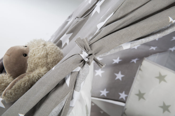 Jouez à la tente «petites étoiles», tampon de sol et sac de transport, wigwam pour la chambre pour enfants et extérieur