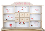 Shop 'Café & Shop', Wood Nature, 6 drawers, side steke & counter with printing