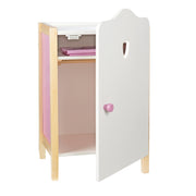 Doll's wardrobe 'Scarlett', for storing doll clothes and accessories, painted white