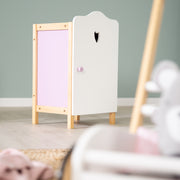 Armoire de poupée "Scarlett", pour ranger les vêtements et accessoires de poupée, blanc laqué