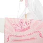 Puppenbett 'Scarlett', weiß lackiert, inkl. textiler Ausstattung, Bettwäsche & Himmel rosa