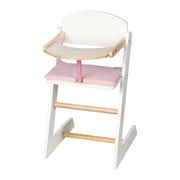 Doll high chair 'Scarlett', for dolls & baby dolls, painted white