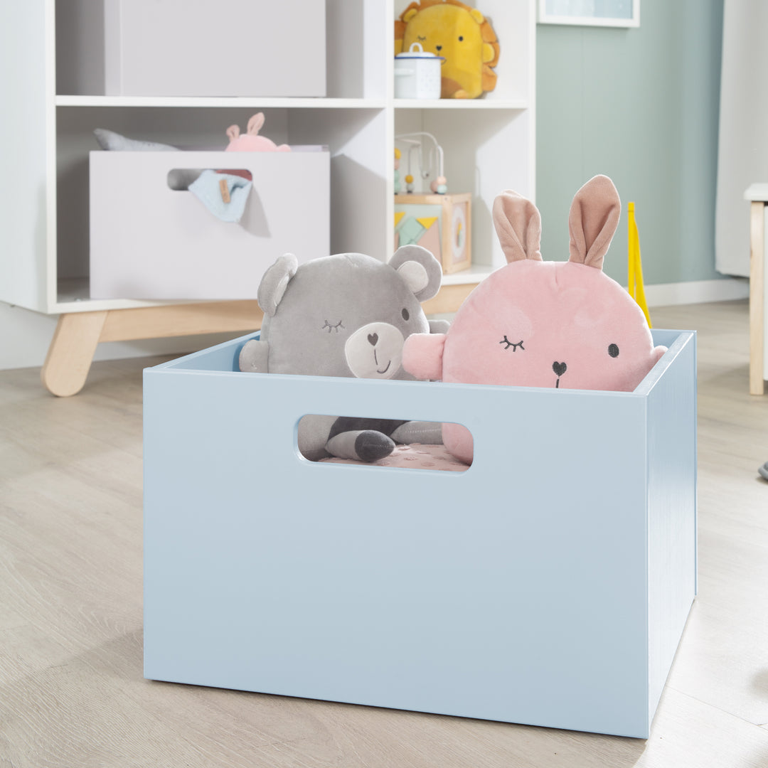 Aufbewahrungsbox für Kinderzimmer, Stauraum für Spielzeug, Deko, meerblau