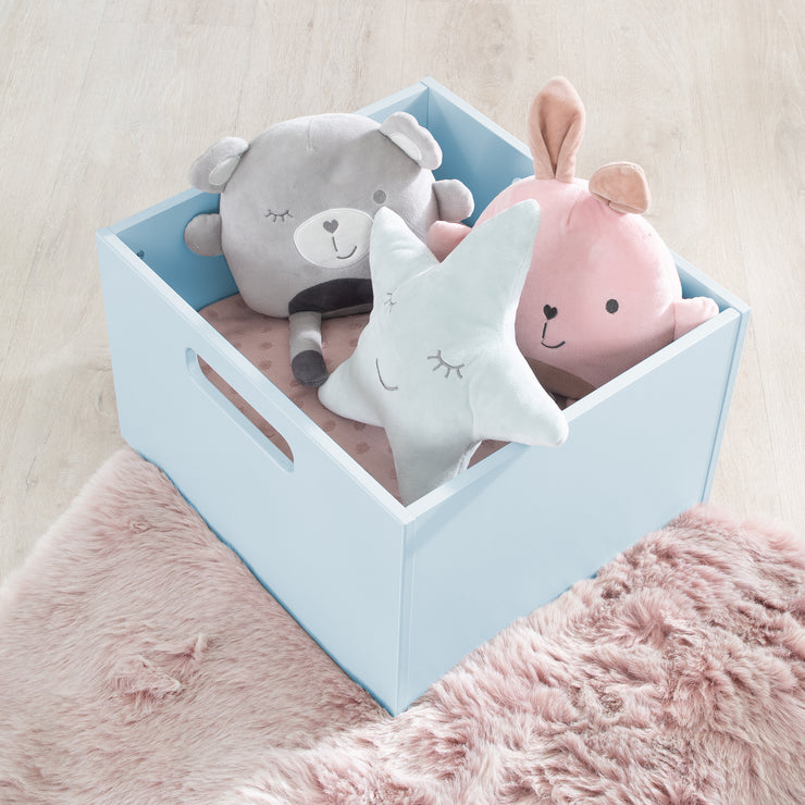 Boîte de rangement pour les chambres pour enfants, espace de stockage pour les jouets, décoration, bleu de mer
