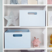 Boîte de rangement pour les chambres pour enfants, espace de stockage pour les jouets, décoration, bleu de mer