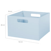 Boîte de rangement pour les chambres pour enfants, espace de stockage pour les jouets, décoration, bleu de mer