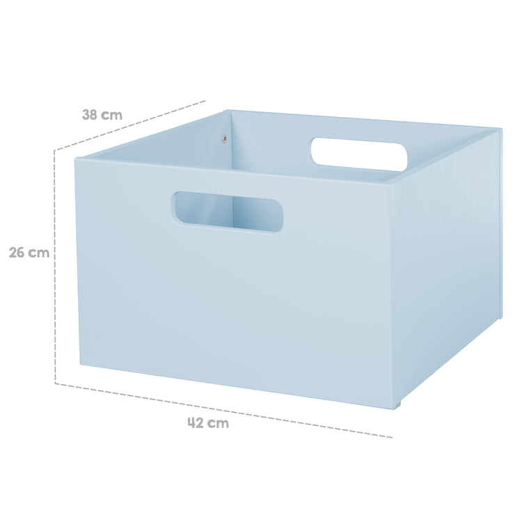 Boîte de rangement pour les chambres pour enfants, espace de stockage pour les jouets, décoration, bleu de mer