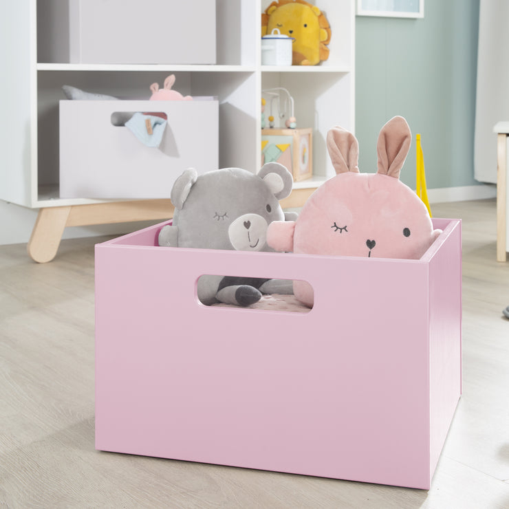 Aufbewahrungsbox für Kinderzimmer, Stauraum für Spielzeug, Deko, pink