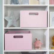 Caja de almacenamiento para la habitación de los niños, espacio de almacenamiento para los juguetes, decoración, rosa