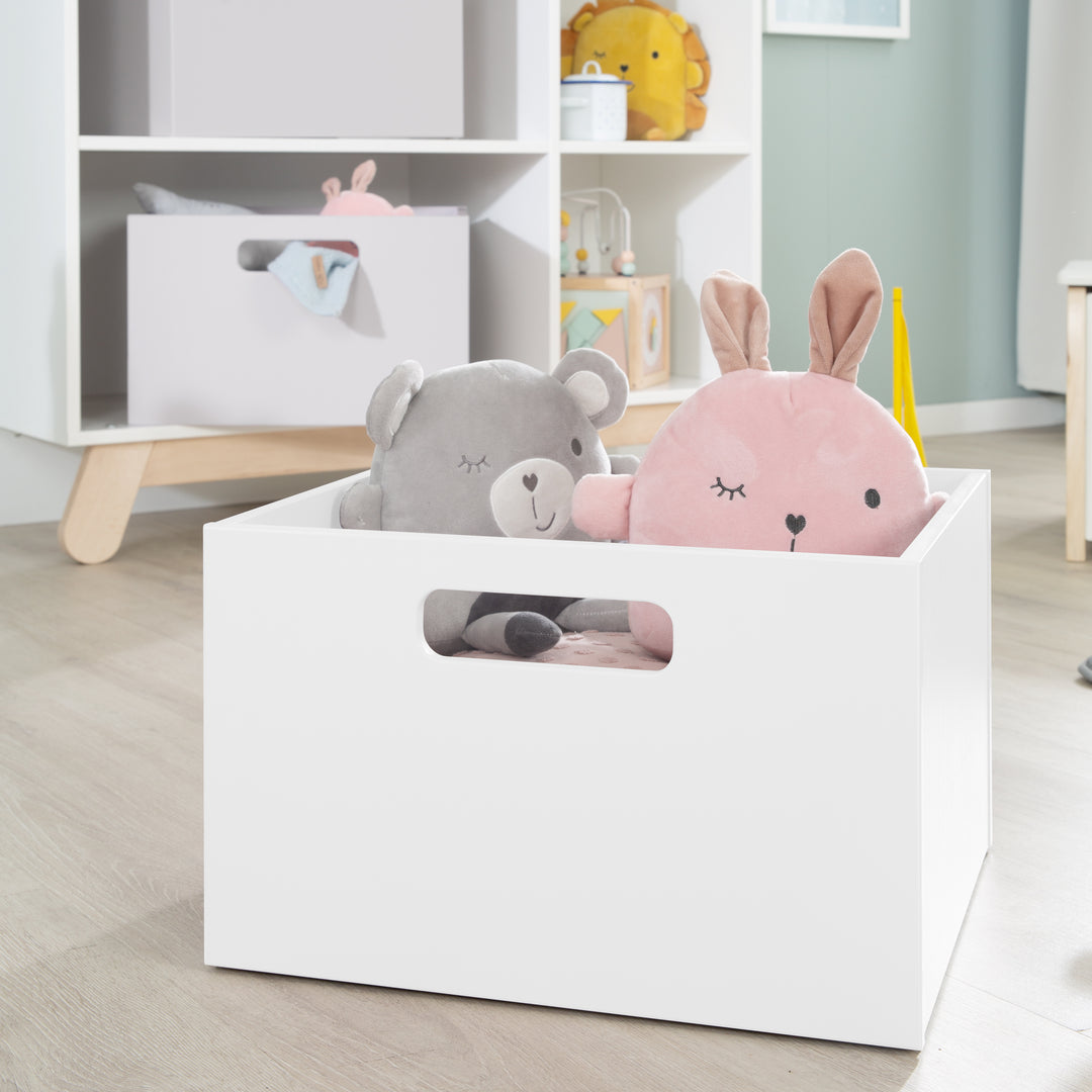 Storage Box for Children's Room, Storage for Toys, Decor, White Painted