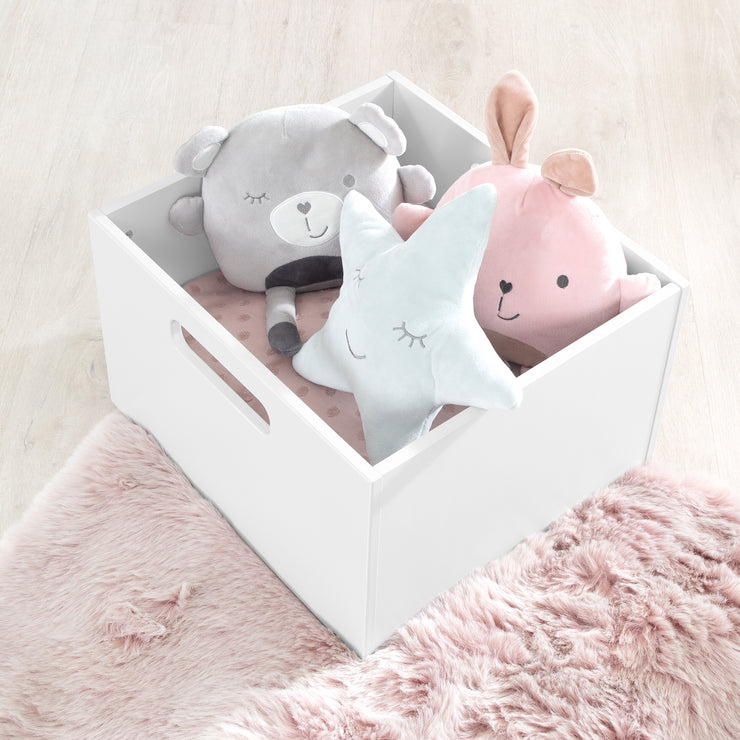 Boîte de rangement pour les chambres pour enfants, espace de stockage pour les jouets, décoration, blanc