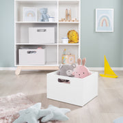 Boîte de rangement pour les chambres pour enfants, espace de stockage pour les jouets, décoration, blanc