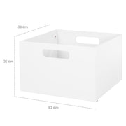 Caja de almacenamiento para habitaciones para niños, espacio de almacenamiento para juguetes, decoración, blanco