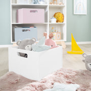 Aufbewahrungsbox für Kinderzimmer, Stauraum für Spielzeug, Deko, weiß lackiert