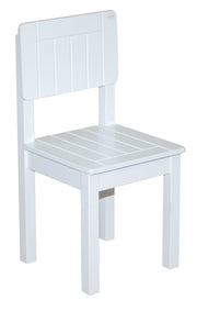 Silla para niños, silla con respaldo para niños, pintado de blanco, H x A x P: 59 x 29 x 29 cm, altura del asiento 31 cm