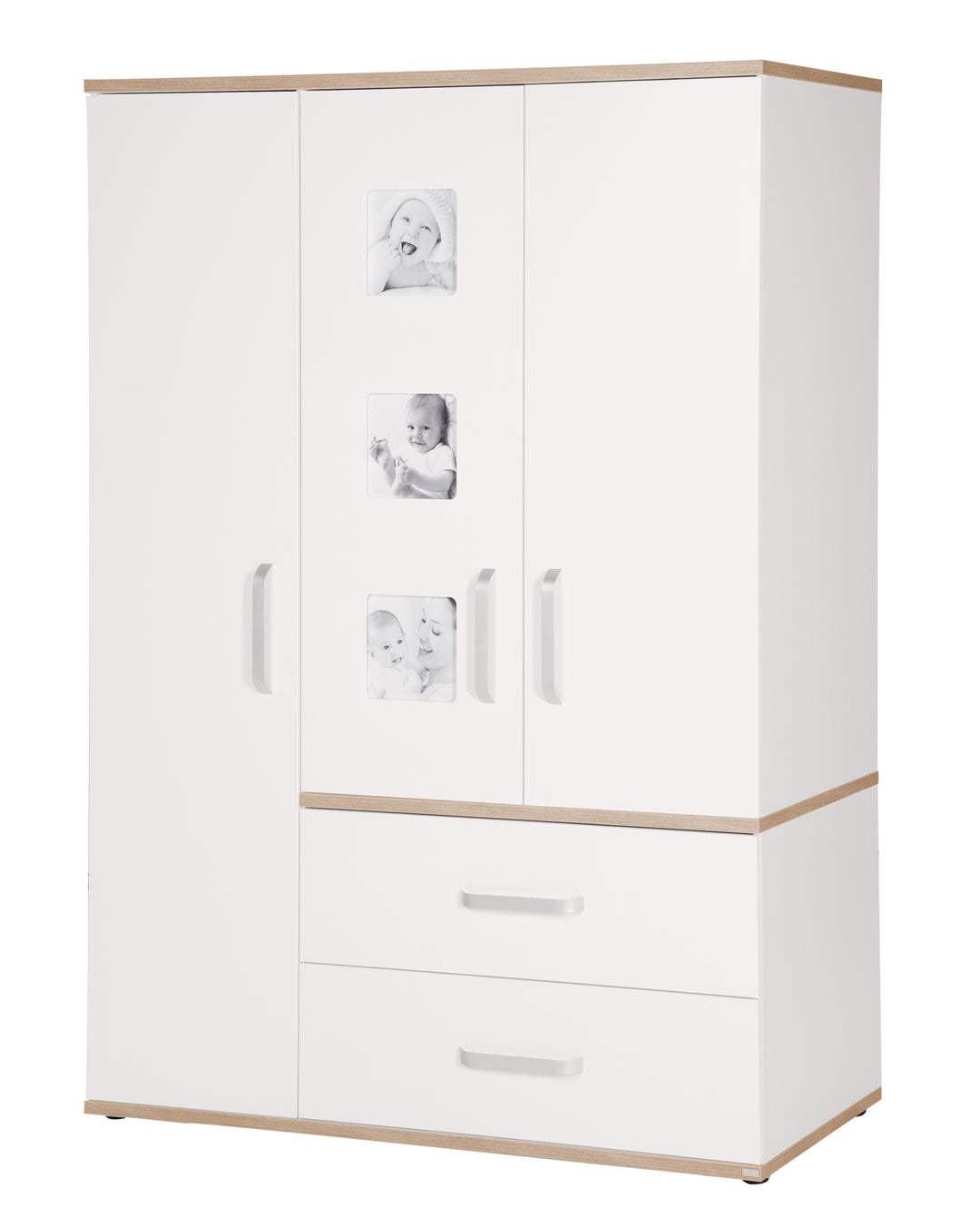Set de meuble 'Pia‘, 3 pièces, incl. lit évolutif 70 x 140 cm, commode à langer et armoire, blanc