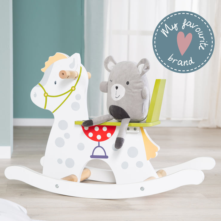 Cheval a bascule Kleine Racker animal a bascule avec anneau de prot roba