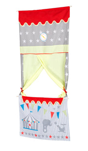 Théâtre de punch latéral pour suspendre un tissu en coton gris