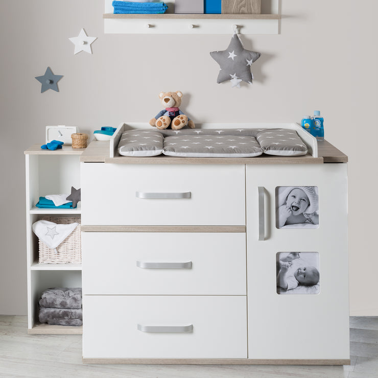 Changing table on sale side shelf